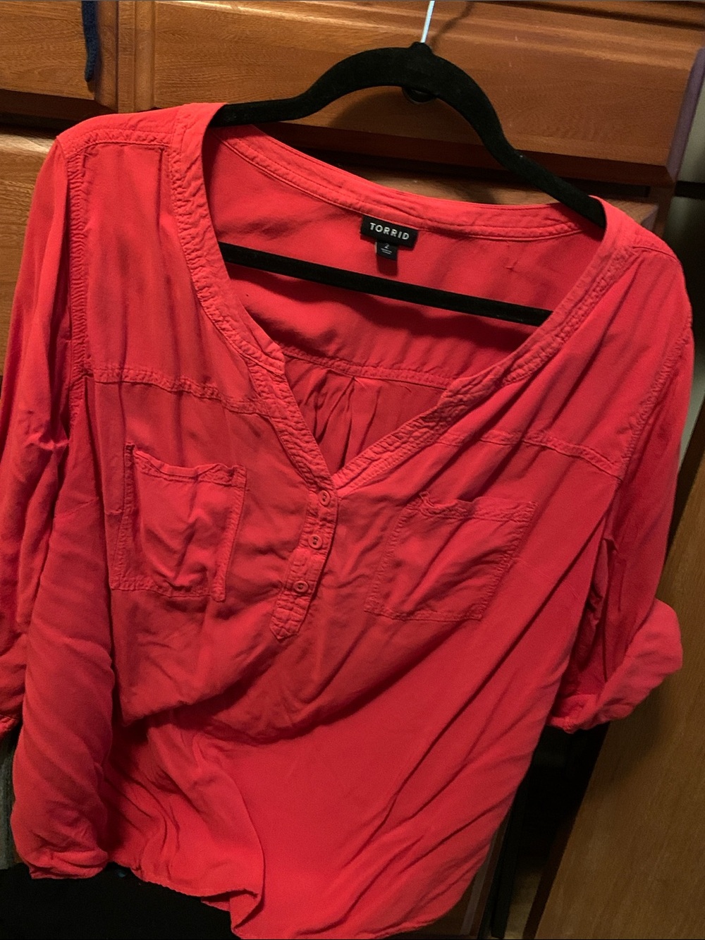 torrid orange blouse size 2